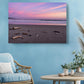 Pastel Sunset Beach Canvas | Coastal Wall Art - Driftwood Shore Print, Museum Quality