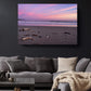 Pastel Sunset Beach Canvas | Coastal Wall Art - Driftwood Shore Print, Museum Quality