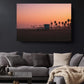Lifeguard Tower Canvas Print – Sunset Coastal Wall Art with Wood Frame
