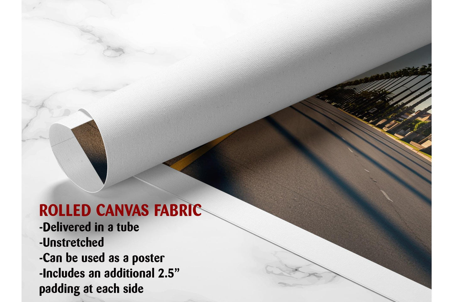 Palm Street Canvas Print – Beverly Drive Sunset Wall Art | Museum Quality California Canvas Art