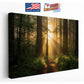 Forest Trail Canvas Print – Rustic Woodland Wall Art | Sunrise Nature Print