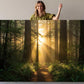 Forest Trail Canvas Print – Rustic Woodland Wall Art | Sunrise Nature Print