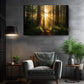 Forest Trail Canvas Print – Rustic Woodland Wall Art | Sunrise Nature Print