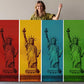 Pop Art Canvas - NYC Statue of Liberty Colorful Wall Art | Ready to Hang