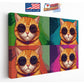 Pop Art Cat Canvas - Colorful Tabby Cat Wall Art | Ready to Hang Canvas Print