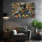 Cat Canvas Art - Funny Grocery Shopper Print | Colorful Kitchen Wall Decor