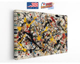 Abstract Expressionist Canvas | Pollock Style Modern Wall Art - Museum Quality Print