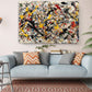 Abstract Expressionist Canvas | Pollock Style Modern Wall Art - Museum Quality Print