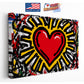 Pop Graffiti Canvas - Radiant Heart Art Print | Modern Home Decor, Ready to Hang