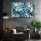 Blue Abstract Canvas Art – Modern Wall Prints | Framed or Rolled Canvas Decor