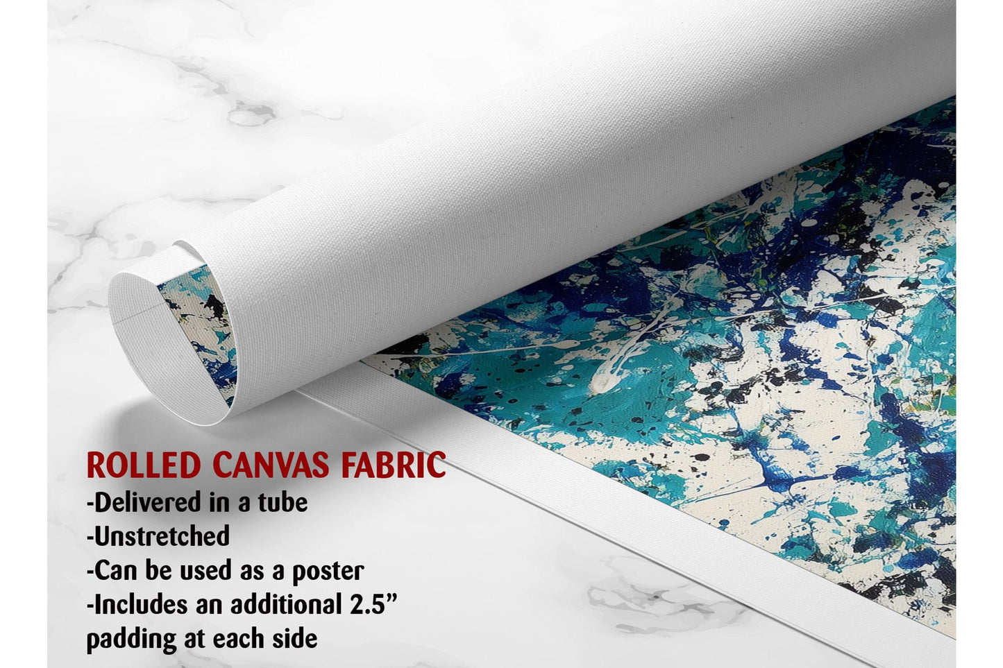 Blue Abstract Canvas Art – Modern Wall Prints | Framed or Rolled Canvas Decor