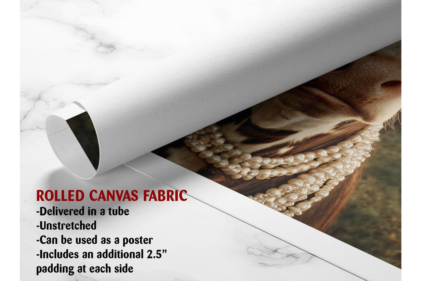 Cow Canvas Wall Art – Funny Farmhouse Animal Print | Ready to Hang Canvas