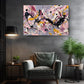 Abstract Canvas Art – Pink Yellow Painting | Modern Expressionist Drip Print