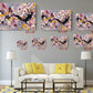 Abstract Canvas Art – Pink Yellow Painting | Modern Expressionist Drip Print