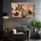 Funny Spa Cat Art - Humorous Animal Canvas Print | Framed or Rolled Wall Decor
