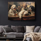 Dogs at Pub Canvas - Vintage Bar Art | Funny Dog Print Ready to Hang