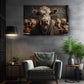 Funny Farm Animal Print - Wise Cow Professor Canvas Wall Art | Elite Canvas Art