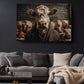Funny Farm Animal Print - Wise Cow Professor Canvas Wall Art | Elite Canvas Art