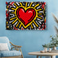 Pop Graffiti Canvas - Radiant Heart Art Print | Modern Home Decor, Ready to Hang