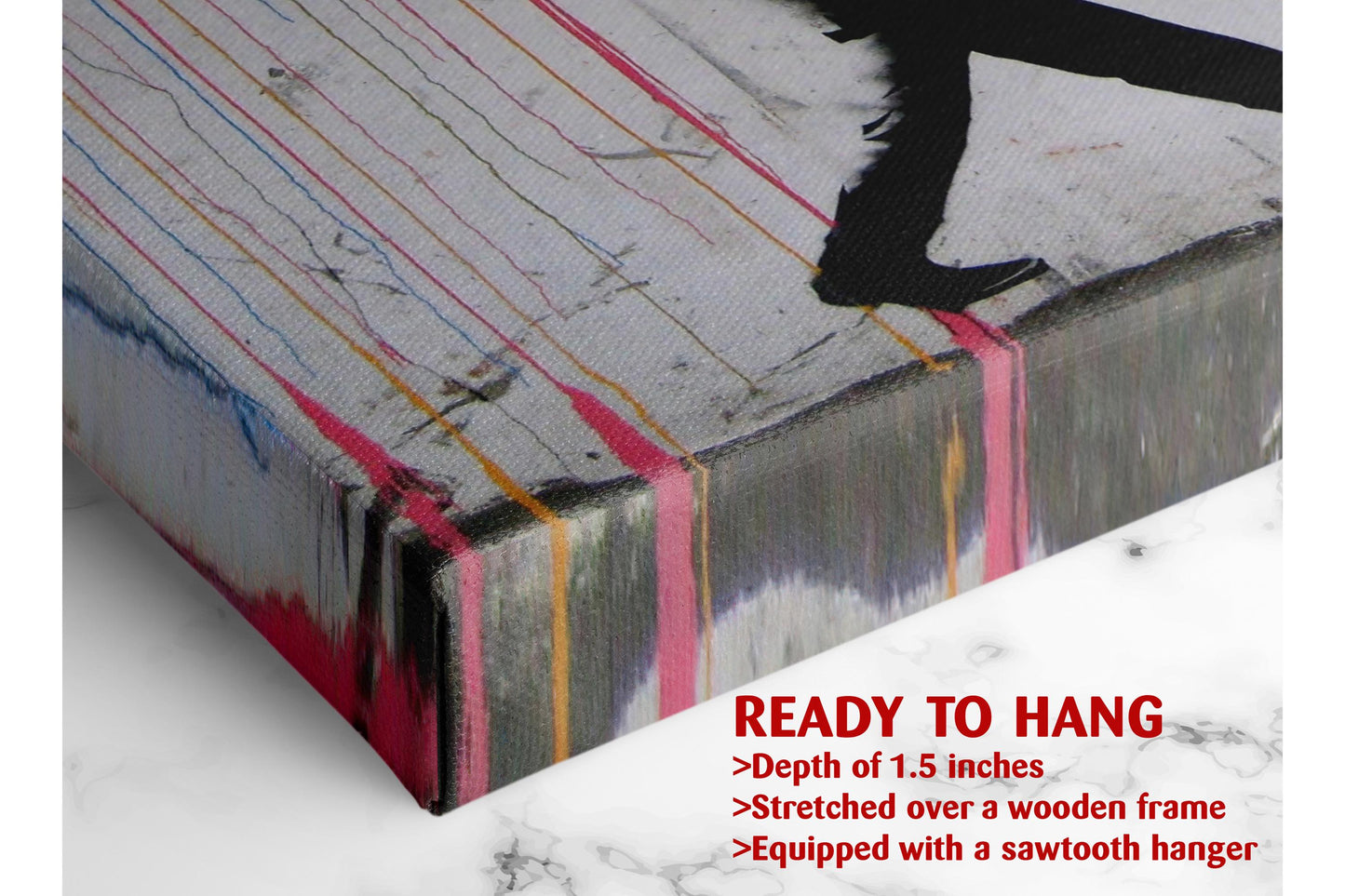 Banksy Canvas Art - Color Drip Print on Fade Resistant Artist Grade Canvas