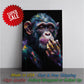 Chimpanzee Canvas Print – Modern Animal Wall Art | Rolled or Ready to Hang