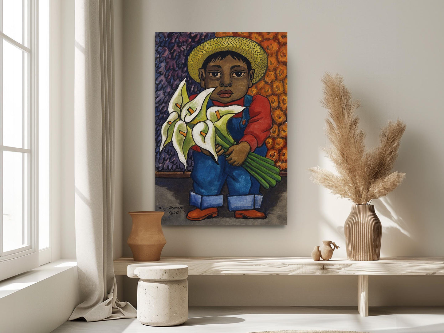 Diego Rivera Canvas Print – Child With Lilies Mexican Art | Museum Quality, Ready To Hang