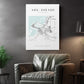 Abu Dhabi Canvas Print – Minimalist City Map Art | Rolled or Ready to Hang