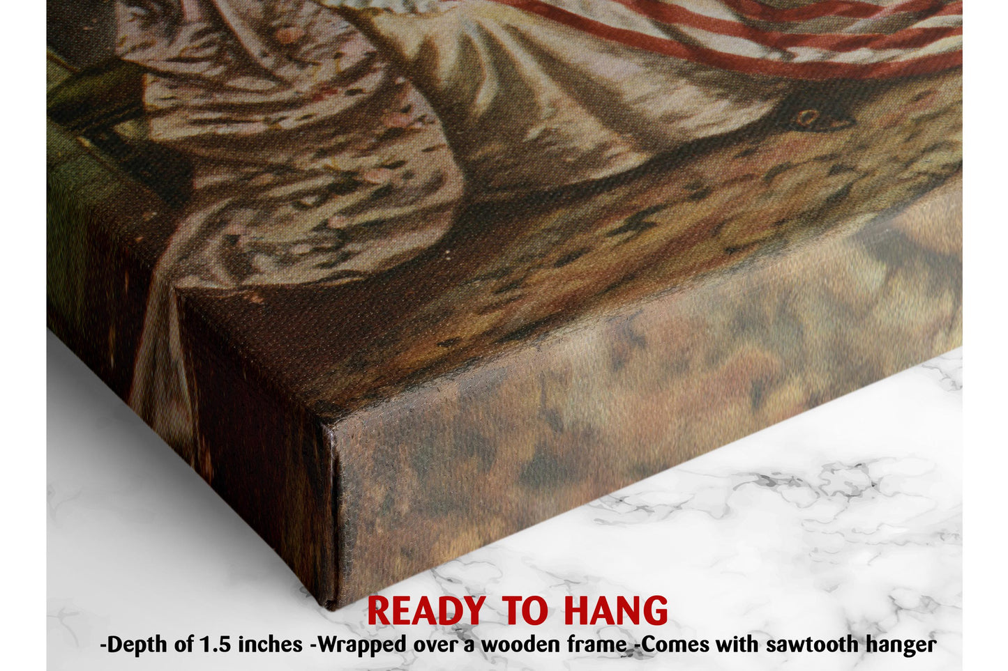 American History Canvas – Betsy Ross Artwork & George Washington Painting | Museum-Quality Print