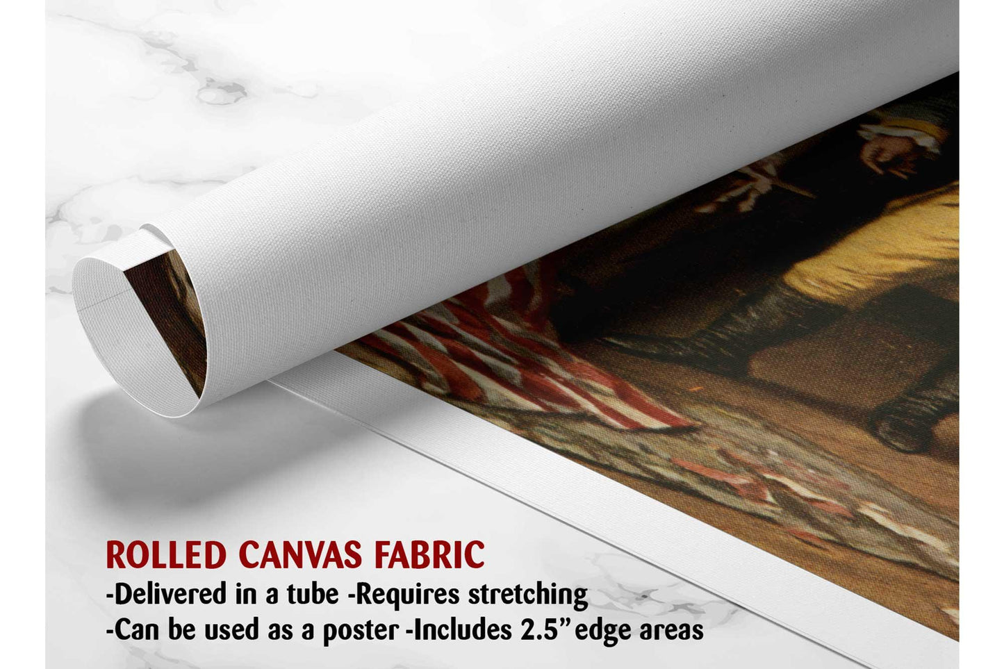 American History Canvas – Betsy Ross Artwork & George Washington Painting | Museum-Quality Print