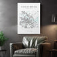 Amsterdam Map Canvas - Modern Minimalist City Wall Art | Rolled Or Ready To Hang