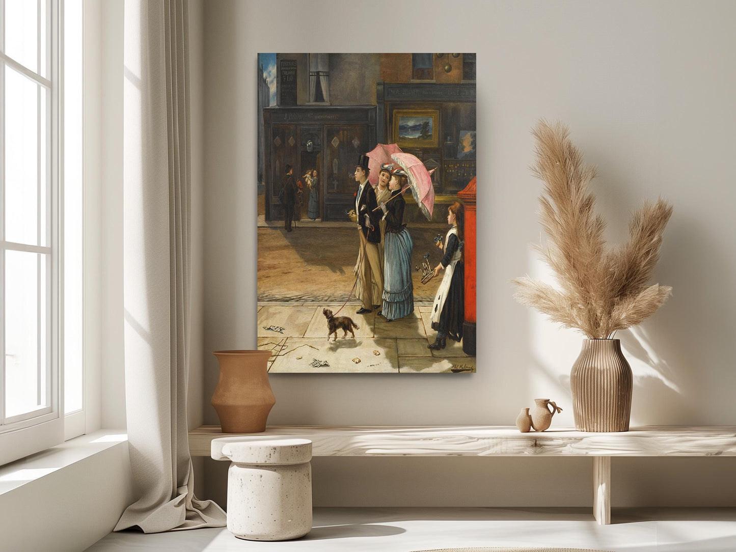 Victorian Street Canvas – Museum Quality Art Print, Framed Wall Decor