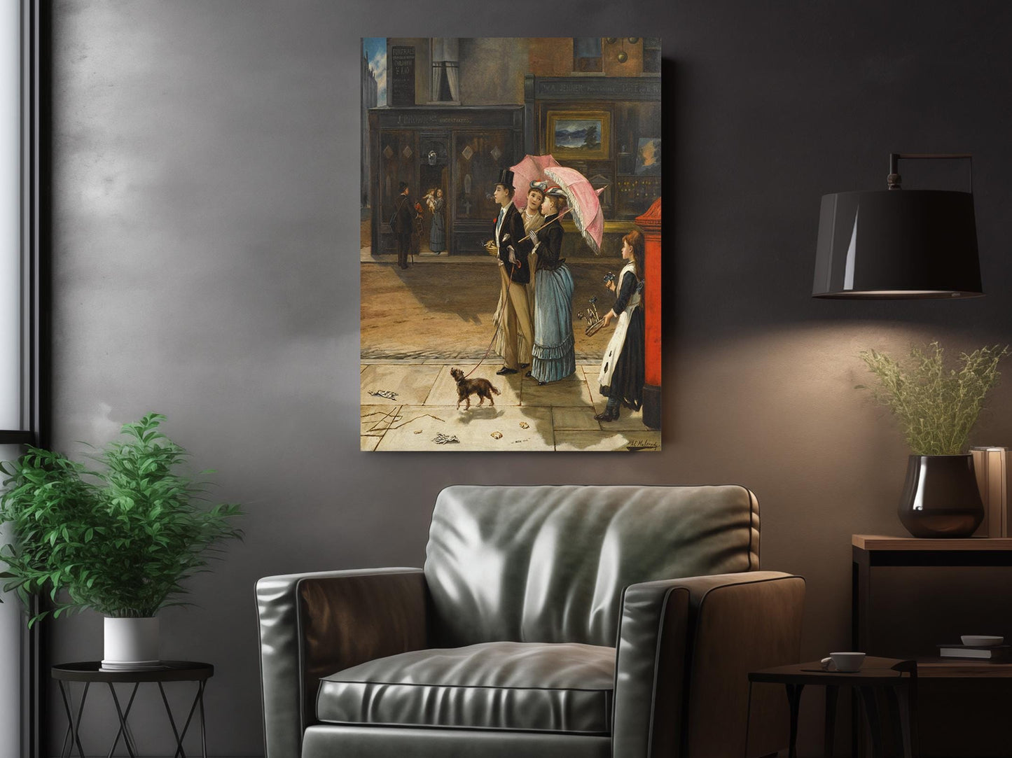 Victorian Street Canvas – Museum Quality Art Print, Framed Wall Decor