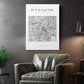 Bangkok Map Canvas | Modern City Map Print – Minimalist Thailand Wall Art