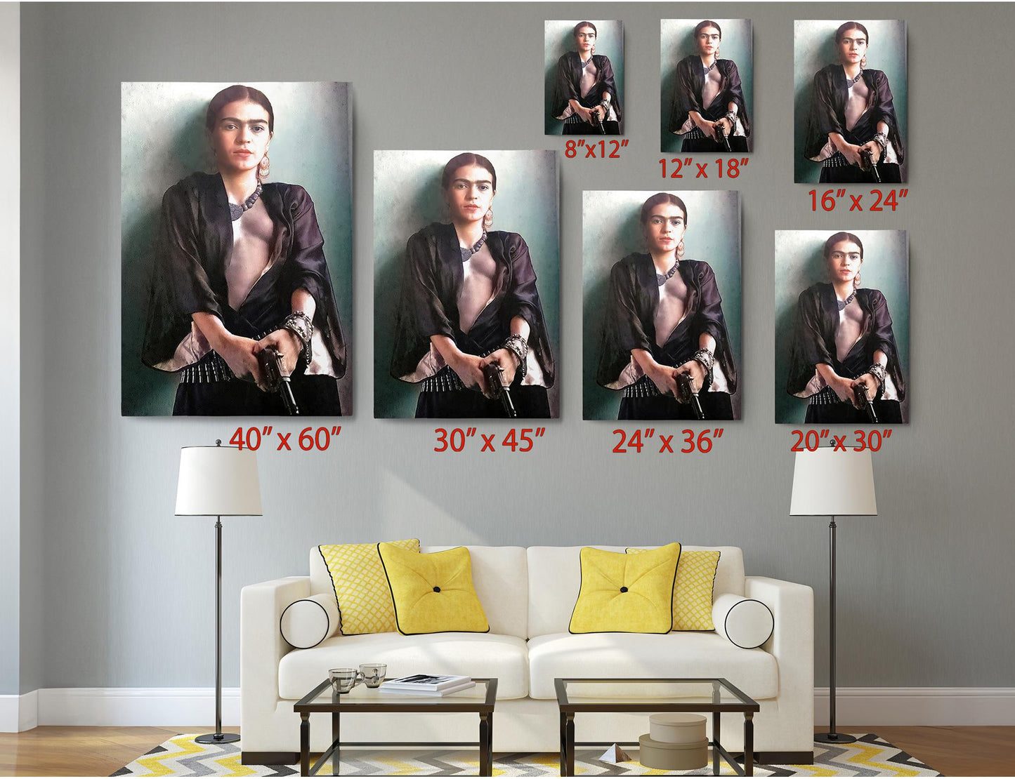 Frida Kahlo Canvas Print – Bold Mexican Art Print | Ready to Hang or Rolled