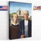 American Gothic Canvas Print – Classic Grant Wood Museum Quality Wall Art