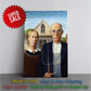 American Gothic Canvas Print – Classic Grant Wood Museum Quality Wall Art