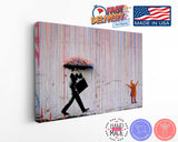 Banksy Canvas Art - Color Drip Print on Fade Resistant Artist Grade Canvas