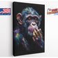 Chimpanzee Canvas Print – Modern Animal Wall Art | Rolled or Ready to Hang