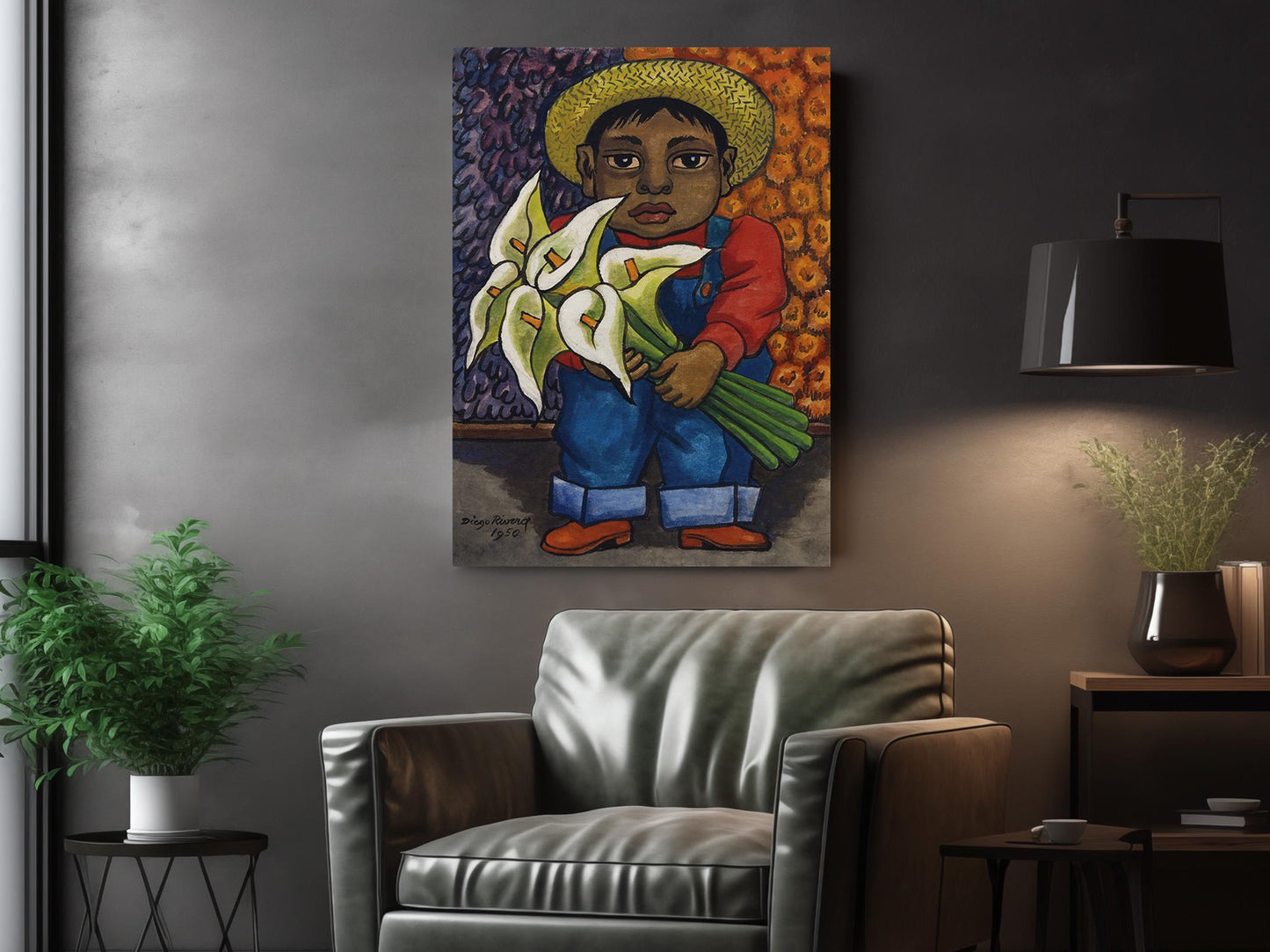Diego Rivera Canvas Print – Child With Lilies Mexican Art | Museum Quality, Ready To Hang