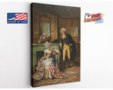 American History Canvas – Betsy Ross Artwork & George Washington Painting | Museum-Quality Print