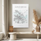 Amsterdam Map Canvas - Modern Minimalist City Wall Art | Rolled Or Ready To Hang