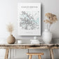 Amsterdam Map Canvas - Modern Minimalist City Wall Art | Rolled Or Ready To Hang