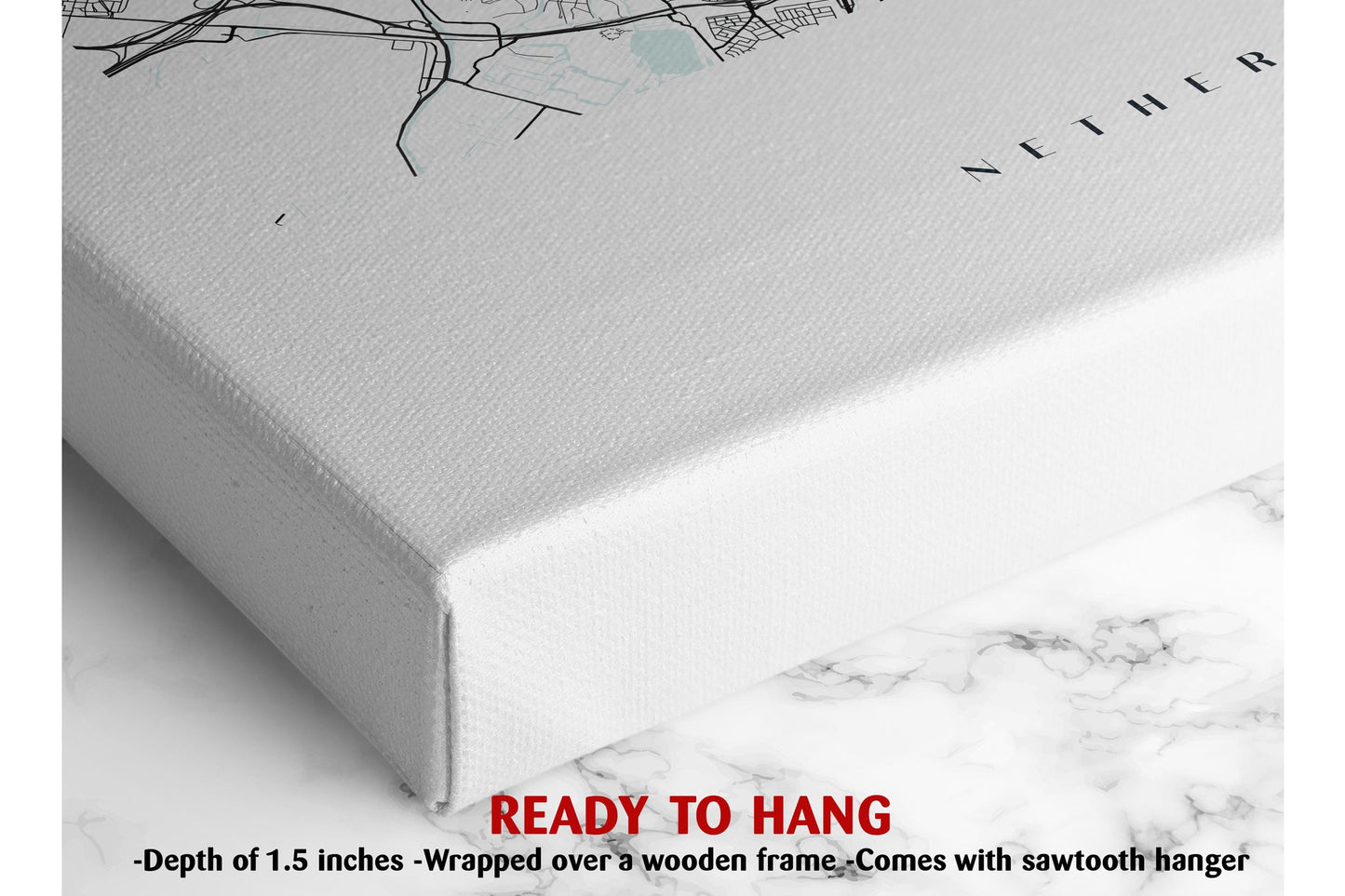 Amsterdam Map Canvas - Modern Minimalist City Wall Art | Rolled Or Ready To Hang