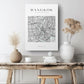 Bangkok Map Canvas | Modern City Map Print – Minimalist Thailand Wall Art