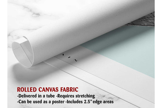 Barcelona Map Canvas | Modern City Map Art - Minimalist Spain Wall Decor