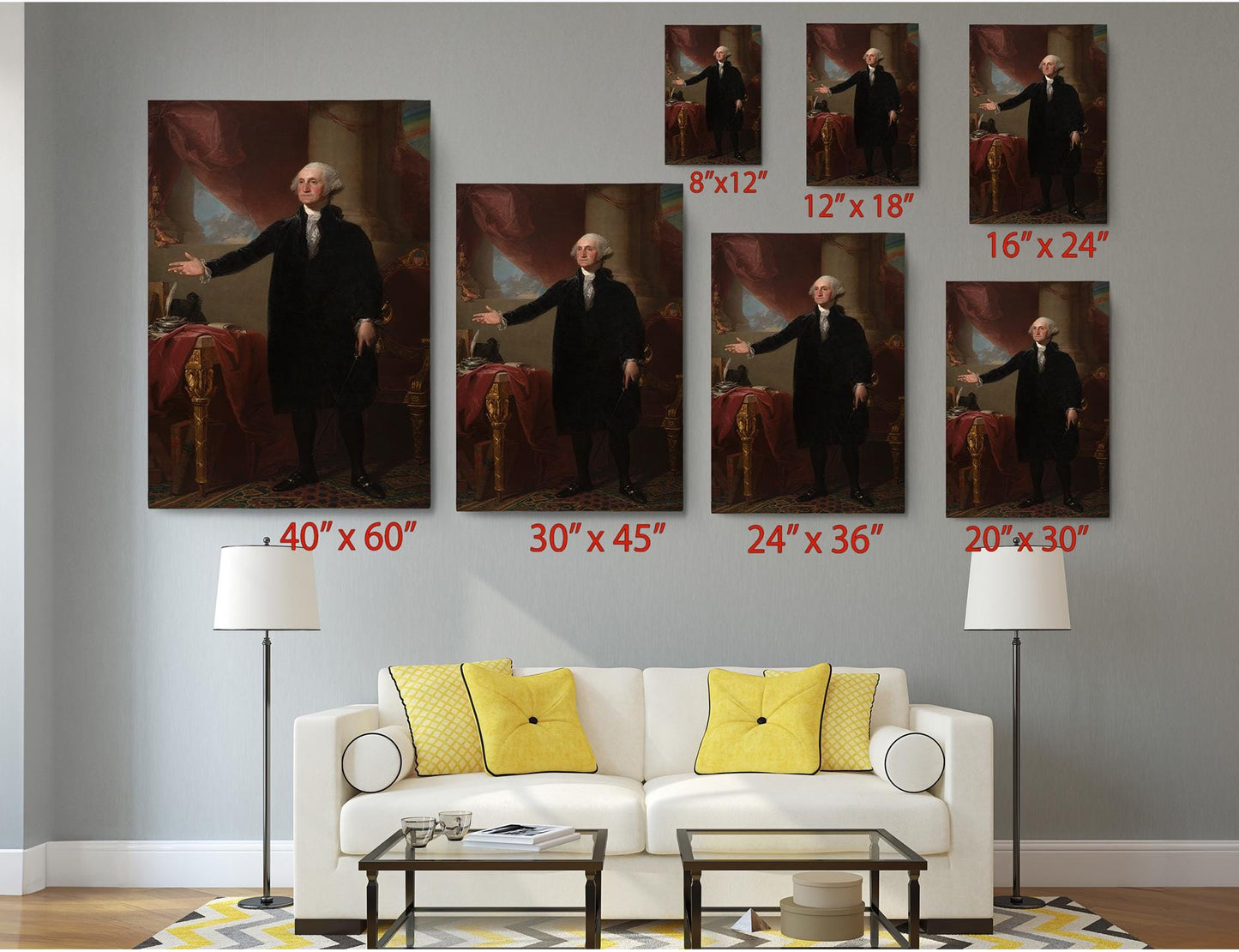 George Washington Canvas Print – Classic Portrait Art on Museum Quality Canvas